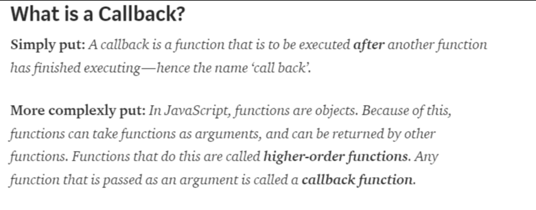 Callback Function basic