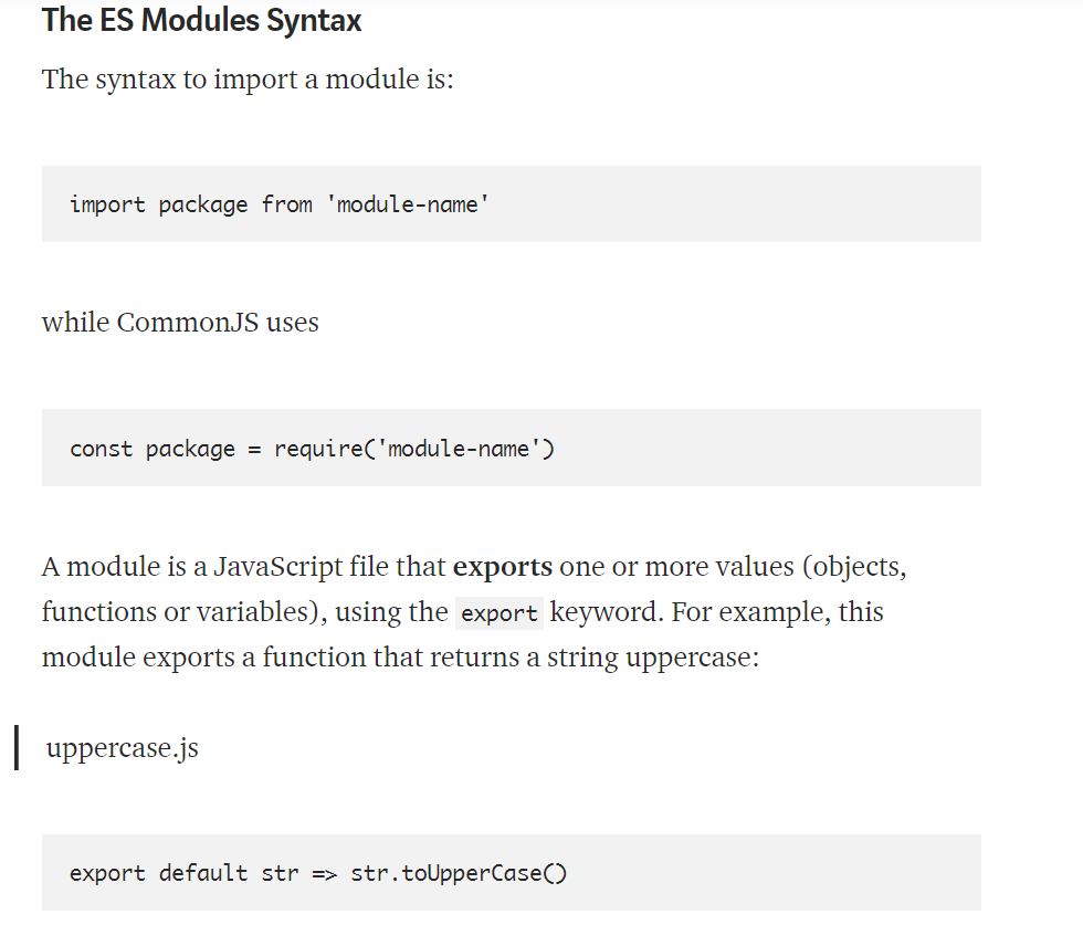 ES Module syntax