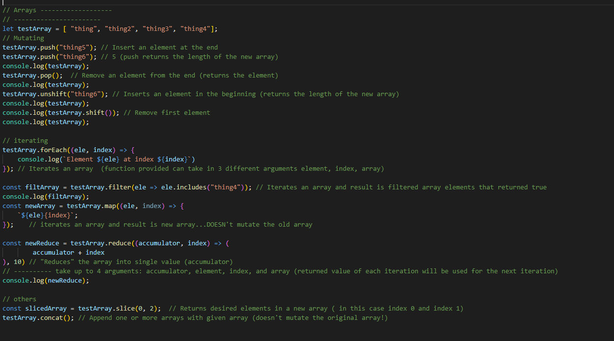 JS array methods