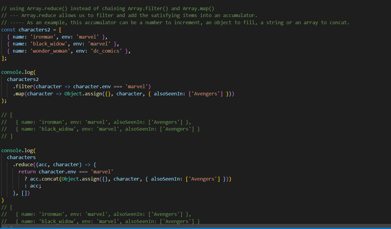 JS array reduce