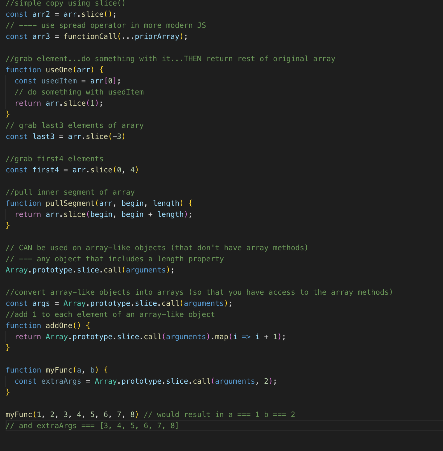 array slice example 1