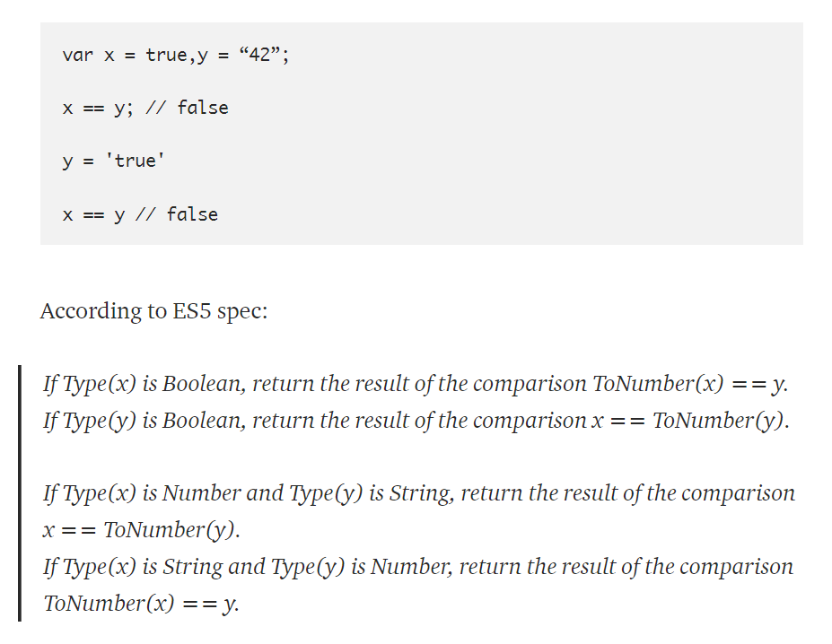 boolean JS comparison