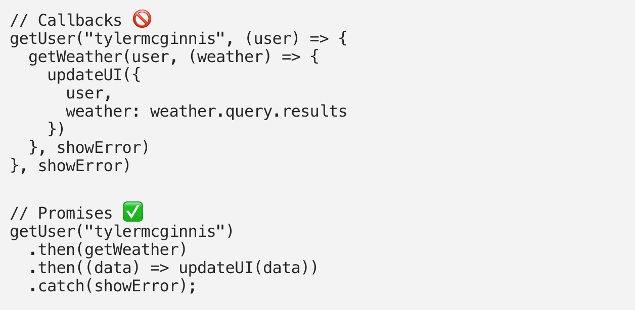 callbacks vs. promises