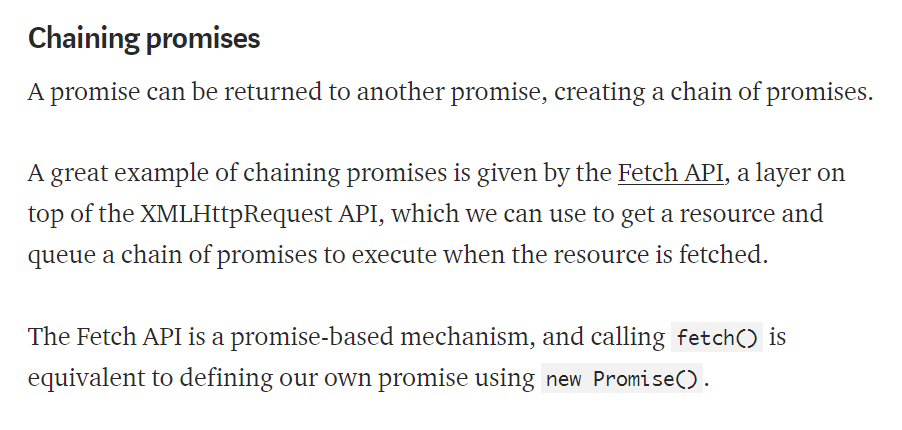 chaining promises example fetch api