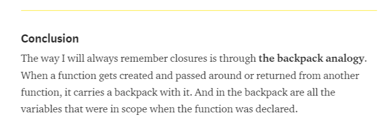 Closures Backpack Analogy