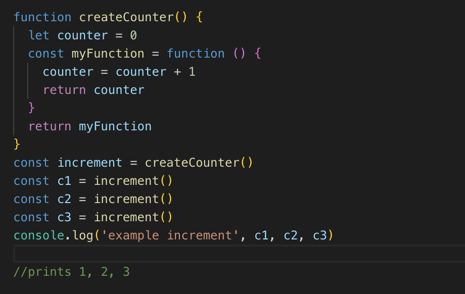 Simple Closure Example