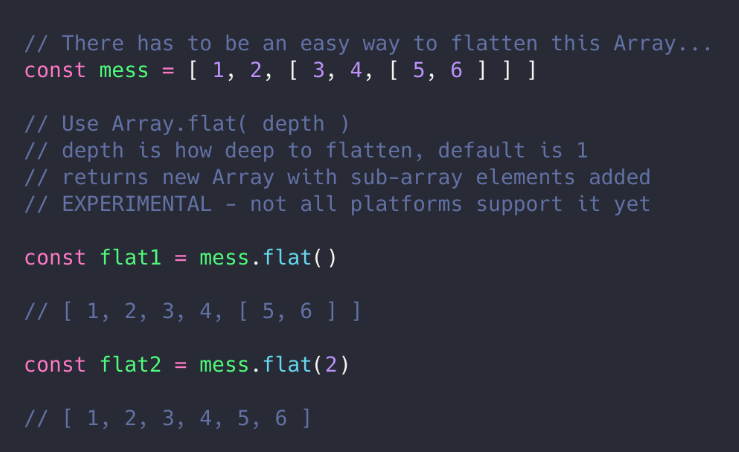 Flatten an Array JS basics12