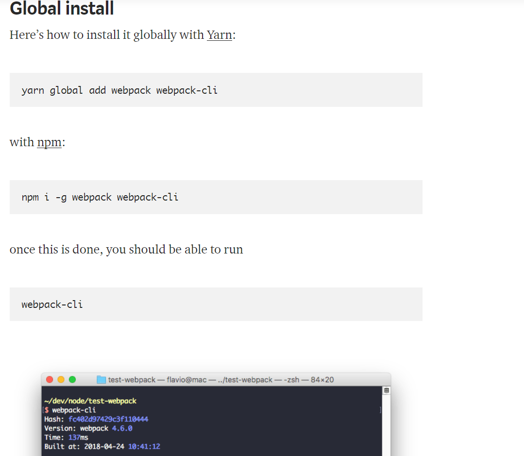 Install Webpack globally