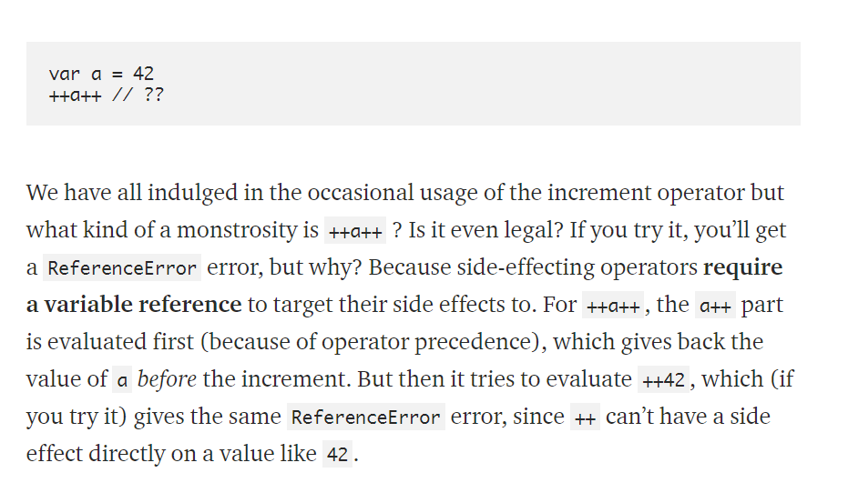 Pre-increment with post-increment