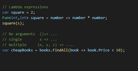 lambda expression example