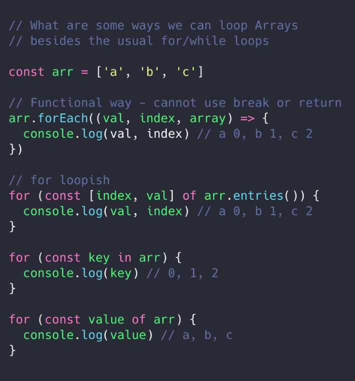 Looping an Array to an object JS basics 14