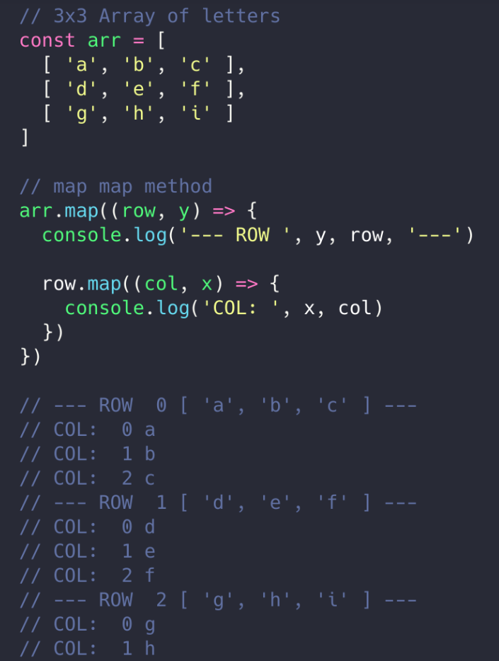 MultiDimensional Arrays JS basics 15