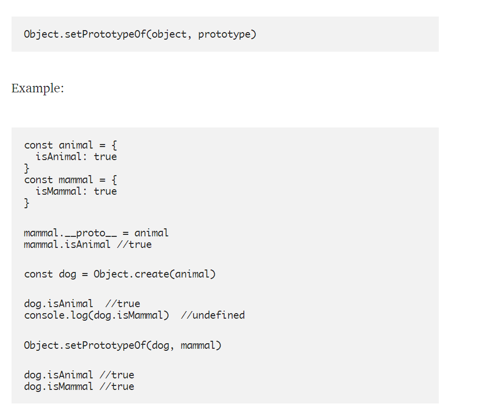 Prototype method on objects