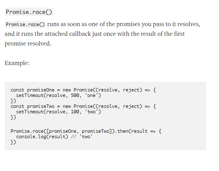 Race promises example
