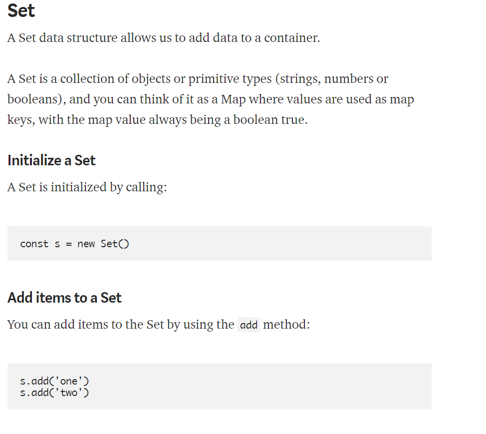 JS Set methods