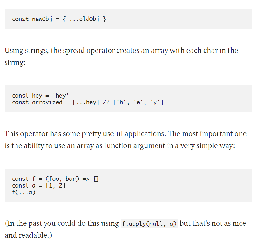 Spread Operator example 2