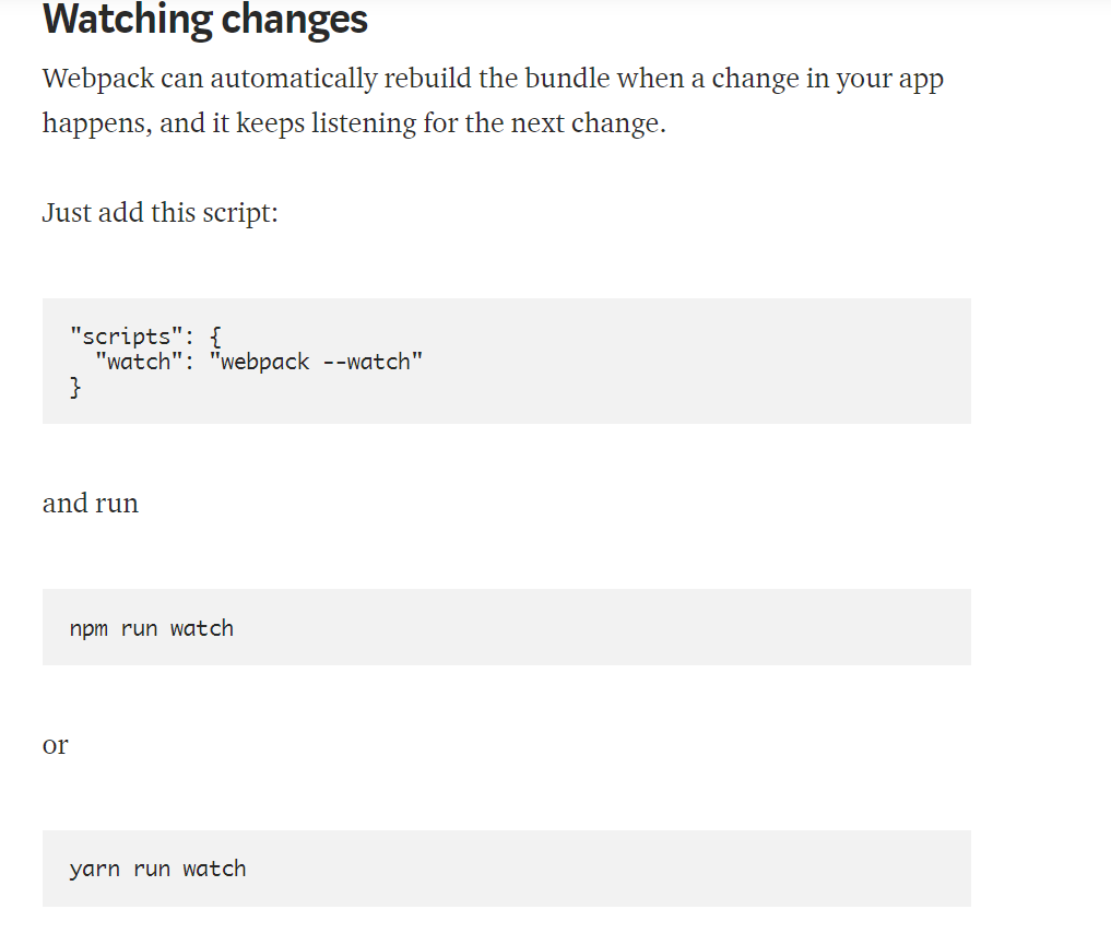 whatching Webpack