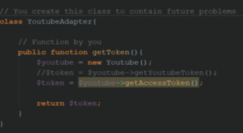 YouTube Adapter Pattern example